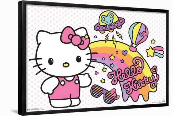 Hello Kitty - Retro Rainbow-Trends International-Framed Poster