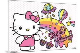 Hello Kitty - Retro Rainbow-Trends International-Mounted Poster