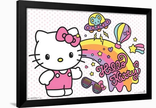 Hello Kitty - Retro Rainbow-Trends International-Framed Poster