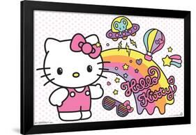 Hello Kitty - Retro Rainbow-Trends International-Framed Poster