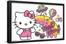 Hello Kitty - Retro Rainbow-Trends International-Framed Poster