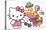 Hello Kitty - Retro Rainbow-Trends International-Stretched Canvas