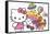 Hello Kitty - Retro Rainbow-Trends International-Framed Stretched Canvas