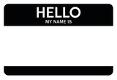'Hello My Name Is...(Black)' Print | AllPosters.com