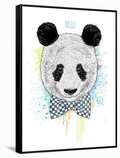 Hello Panda-Rachel Caldwell-Framed Stretched Canvas