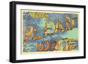 Hello, Please Write-null-Framed Art Print