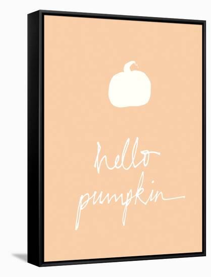 Hello Pumpkin Orange-Wild Apple Portfolio-Framed Stretched Canvas