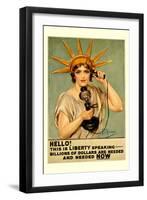 Hello! This is Liberty Speaking-Z.p. Nikolaki-Framed Art Print