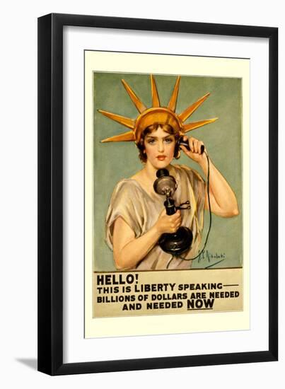 Hello! This is Liberty Speaking-Z.p. Nikolaki-Framed Art Print