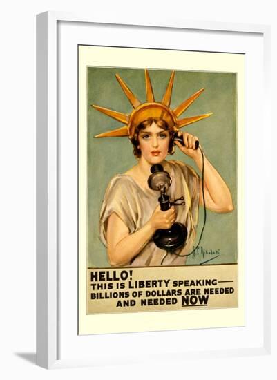 Hello! This is Liberty Speaking-Z.p. Nikolaki-Framed Art Print