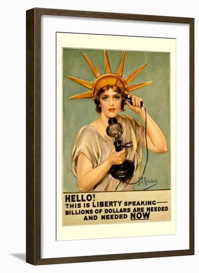 Hello! This is Liberty Speaking-Z.p. Nikolaki-Framed Art Print