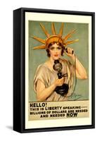 Hello! This is Liberty Speaking-Z.p. Nikolaki-Framed Stretched Canvas
