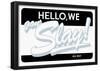 Hello, We Gon Slay! All Day (Grey on White & Black)-null-Framed Poster