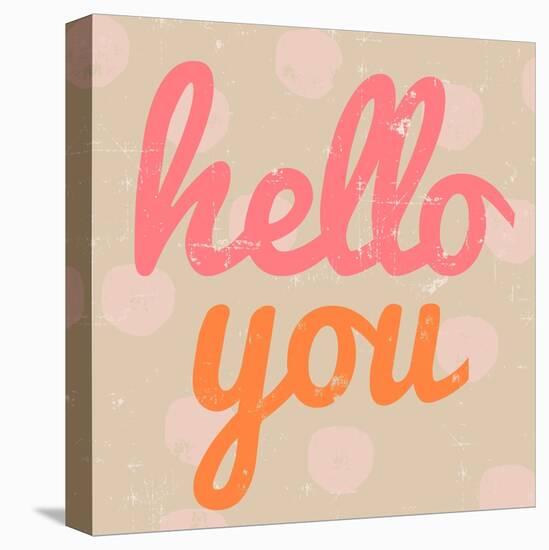 Hello You Polka Dot-Lola Bryant-Stretched Canvas