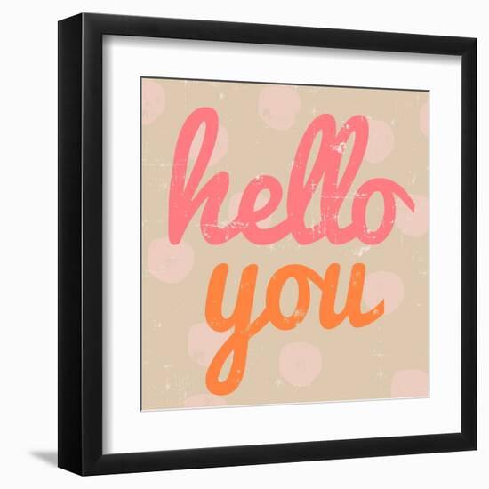 Hello You Polka Dot-Lola Bryant-Framed Art Print