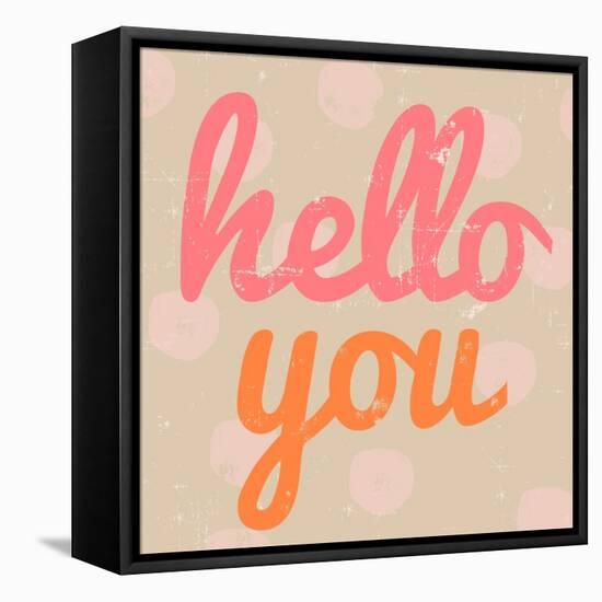 Hello You Polka Dot-Lola Bryant-Framed Stretched Canvas