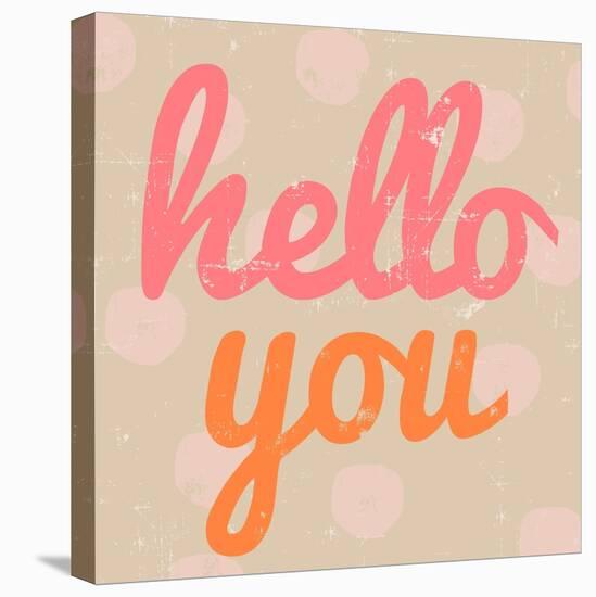 Hello You Polka Dot-Lola Bryant-Stretched Canvas