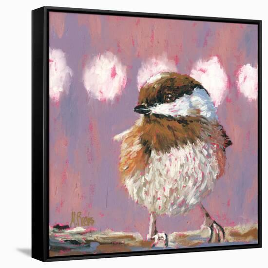 Hellow Chickadee-Molly Reeves-Framed Stretched Canvas