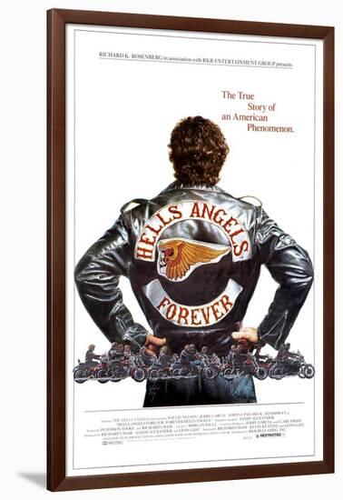 HELLS ANGELS FOREVER, poster art, 1983, ©RKR/courtesy Everett Collection-null-Framed Art Print