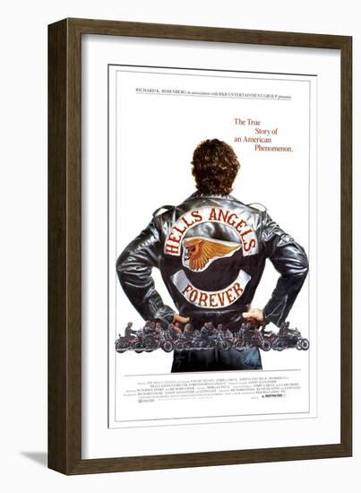 HELLS ANGELS FOREVER, poster art, 1983, ©RKR/courtesy Everett Collection-null-Framed Art Print