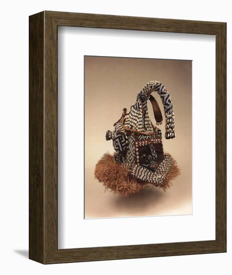 Helmet Mask Kuba Peoples-null-Framed Art Print