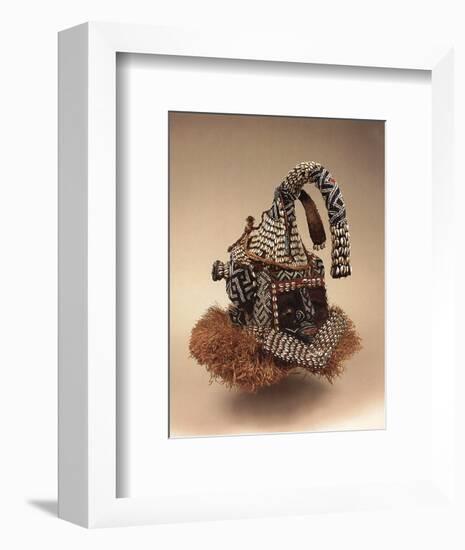 Helmet Mask Kuba Peoples-null-Framed Art Print