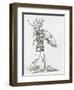 Helmeted Greek Warrior Wearing Greaves and Armour Holding a Clipeus Shield and Sword-null-Framed Giclee Print