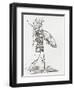 Helmeted Greek Warrior Wearing Greaves and Armour Holding a Clipeus Shield and Sword-null-Framed Giclee Print