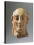 Helmeted Head of Athena, Terracotta Sculpture from Temple of Zeus in Agrigento, Sicily, Italy-null-Stretched Canvas