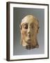 Helmeted Head of Athena, Terracotta Sculpture from Temple of Zeus in Agrigento, Sicily, Italy-null-Framed Giclee Print