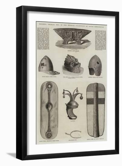 Helmets, Shields, Etc, in the Meyrick Collection at South Kensington-null-Framed Giclee Print