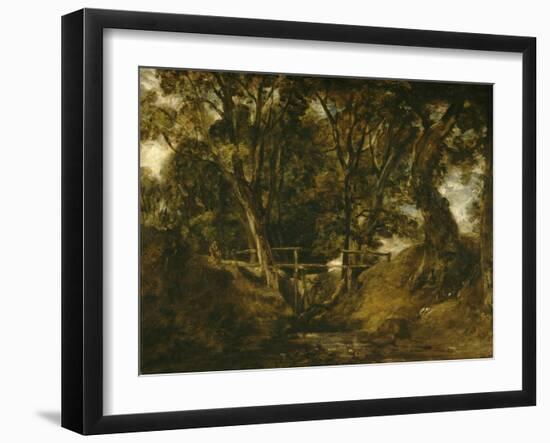Helmingham Dell. Vallon dans le parc de Helmingham (Suffolk)-John Constable-Framed Giclee Print