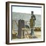 Helmsman Aboard the "Damara", During a Journey in Canada, Circa 1880-Leon, Levy et Fils-Framed Photographic Print