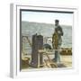 Helmsman Aboard the "Damara", During a Journey in Canada, Circa 1880-Leon, Levy et Fils-Framed Photographic Print