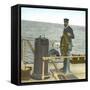 Helmsman Aboard the "Damara", During a Journey in Canada, Circa 1880-Leon, Levy et Fils-Framed Stretched Canvas