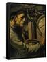 Helmsman of Submarine, Print, 20th Century-null-Framed Stretched Canvas