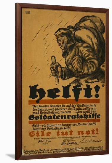 Help!, 1918-Louis Oppenheim-Framed Giclee Print