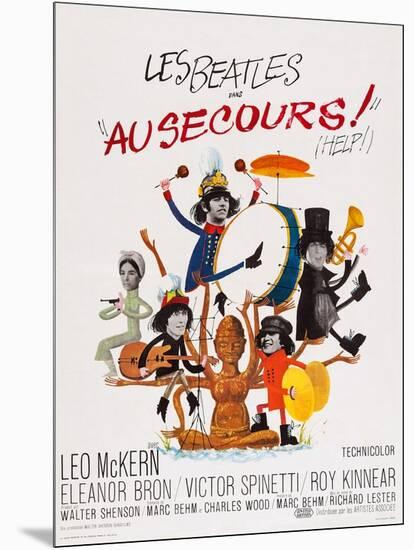 Help!, (AKA Au Secours!), French Poster Art, Top: Ringo Starr, Paul Mccartney; Bottom-null-Mounted Art Print