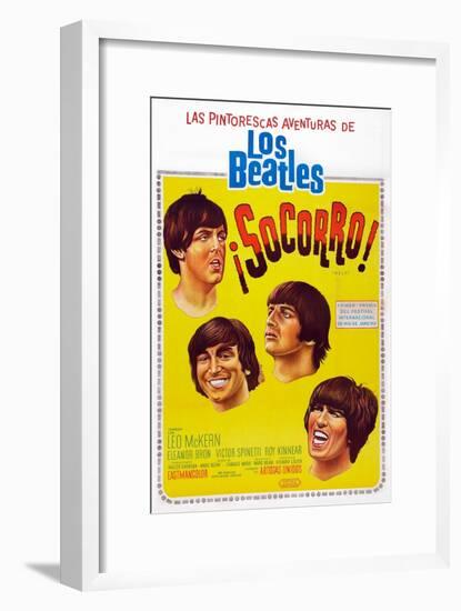 Help!, Argentinean Poster Art, The Beatles, 1965-null-Framed Art Print