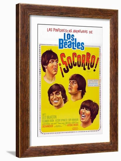 Help!, Argentinean Poster Art, The Beatles, 1965-null-Framed Art Print