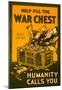 Help Fill the War Chest War Propaganda Vintage Ad Poster Print-null-Mounted Poster