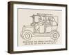 Help for Taxi Drivers-William Heath Robinson-Framed Art Print