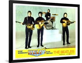 Help, from Left:Paul Mccartney, George Harrison, Ringo Starr, John Lennon, 1965-null-Framed Art Print