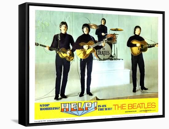 Help, from Left:Paul Mccartney, George Harrison, Ringo Starr, John Lennon, 1965-null-Framed Stretched Canvas