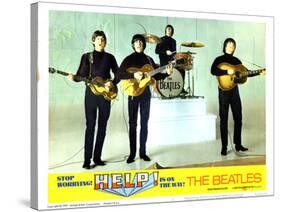 Help, from Left:Paul Mccartney, George Harrison, Ringo Starr, John Lennon, 1965-null-Stretched Canvas