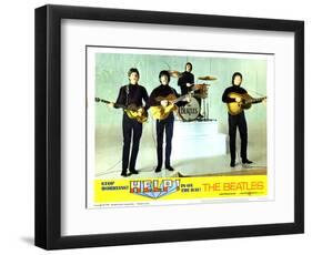 Help, from Left:Paul Mccartney, George Harrison, Ringo Starr, John Lennon, 1965-null-Framed Art Print