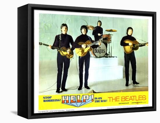 Help, from Left:Paul Mccartney, George Harrison, Ringo Starr, John Lennon, 1965-null-Framed Stretched Canvas