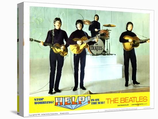 Help, from Left:Paul Mccartney, George Harrison, Ringo Starr, John Lennon, 1965-null-Stretched Canvas