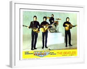 Help, from Left:Paul Mccartney, George Harrison, Ringo Starr, John Lennon, 1965-null-Framed Art Print