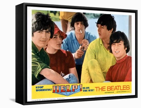 Help, George Harrison, Ringo Starr, Paul Mccartney, John Lennon, 1965-null-Framed Stretched Canvas